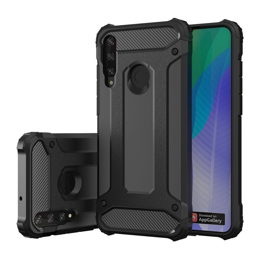Capa Hybrid Armor Capa resistente e resistente para Huawei Y6p preta
