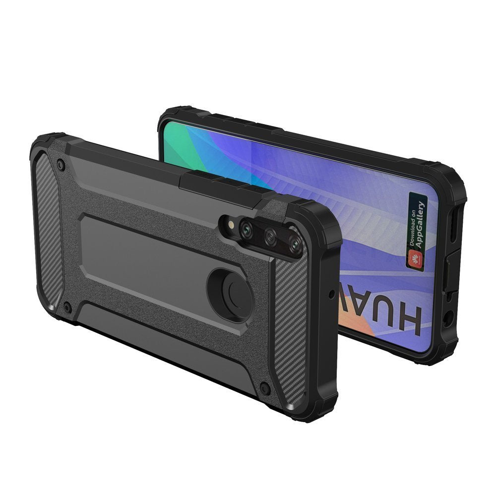 Capa Hybrid Armor Capa resistente e resistente para Huawei Y6p preta
