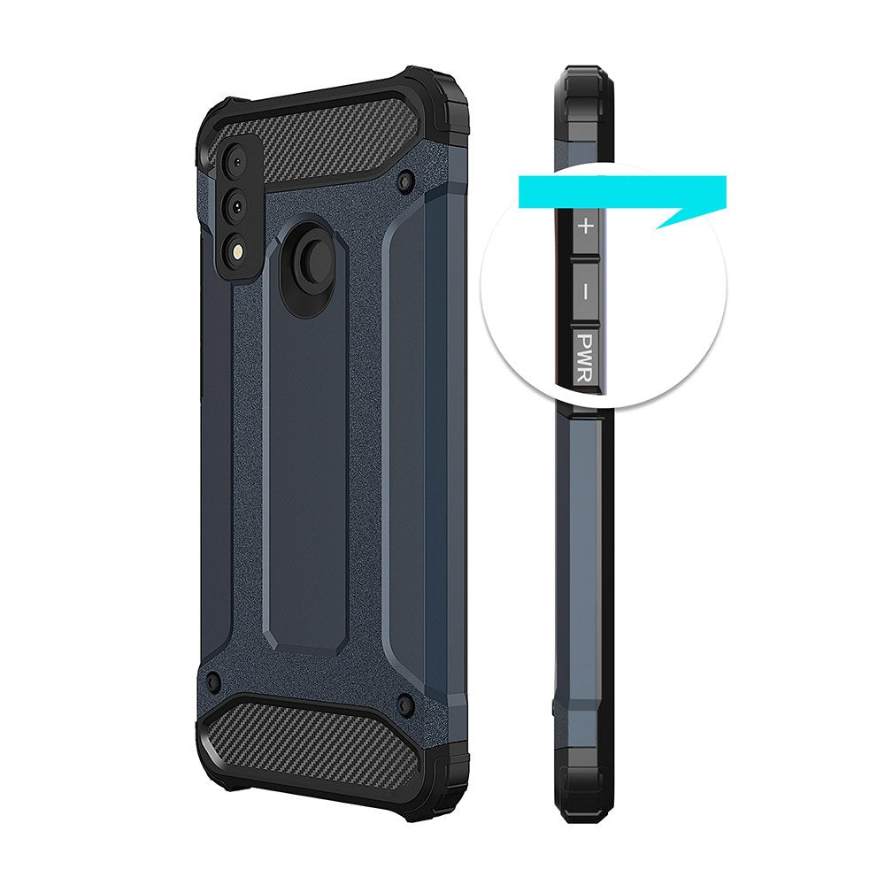 Capa Hybrid Armor Capa resistente e resistente para Huawei P Smart 2020 preta