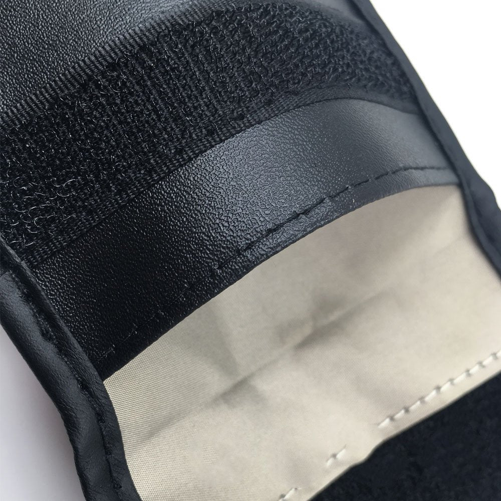 Caixa de bloqueio de sinal vertical Caixa Faraday de bloqueio de rádio para chaves do carro 14 cm x 10 cm preta