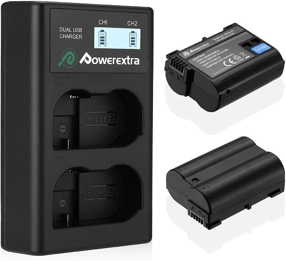 Carregador DUPLO Compatível para Nikon MH-25 para EN-EL15