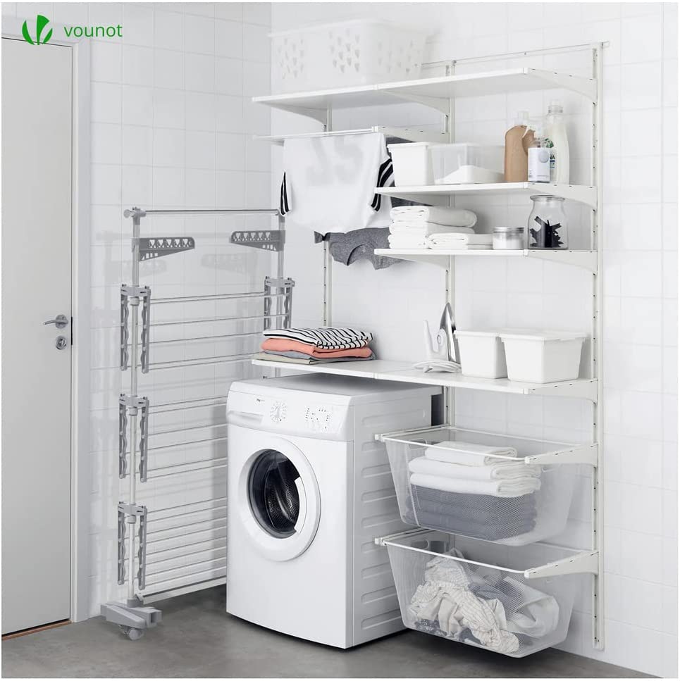 Estendal de Roupa Vertical Extensível e Ajustável