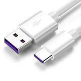 USB - cabo de dados de carregamento USB Tipo-C 5 A Huawei Super Charge 1 m branco