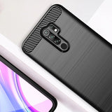 Capa carbono Capa flexível de TPU para Xiaomi Redmi 9 preto