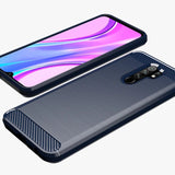 Capa carbono Capa flexível de TPU para Xiaomi Redmi 9 preto