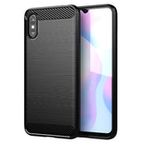 Capa carbono Capa flexível de TPU para Xiaomi Redmi 9A preta