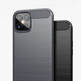 Capa carbono Capa flexível TPU para iPhone 12 Pro  -  iPhone 12 preto
