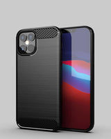 Capa carbono Capa flexível TPU para iPhone 12 Pro  -  iPhone 12 preto