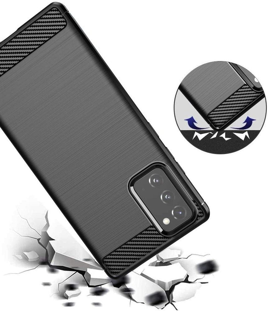 Capa carbono Capa flexível de TPU para Samsung Galaxy Note 20 preta