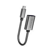Cabo adaptador Dudao USB para micro USB 2.0 OTG cinza (L15M)