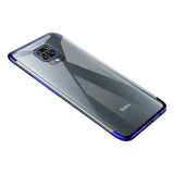 Capa de gel TPU transparente com moldura de galvanoplastia para Xiaomi Redmi 10X 4G  -  Xiaomi Redmi Note 9 azul