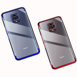 Capa de gel TPU transparente com moldura de galvanoplastia para Xiaomi Redmi 10X 4G  -  Xiaomi Redmi Note 9 azul