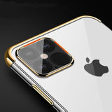 Capa transparente de gel TPU com estrutura de galvanoplastia para iPhone 12 mini preto