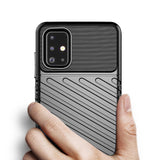 Capa Thunder Capa flexível resistente resistente e resistente de TPU para Samsung Galaxy A21S preta