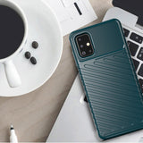 Capa Thunder Capa flexível resistente resistente e resistente de TPU para Samsung Galaxy A21S azul