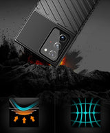Capa Thunder Capa flexível resistente resistente e resistente de TPU para Samsung Galaxy Note 20 Ultra preta