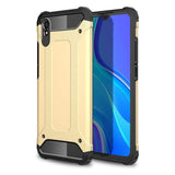 Capa de armadura híbrida resistente e resistente para Xiaomi Redmi 9A dourado