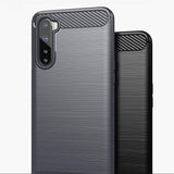 Estojo de carbono Estojo flexível de TPU para OnePlus Nord preto