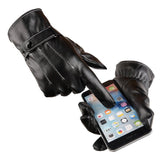 Luvas de inverno masculinas para smartphone preto com tela sensível ao toque