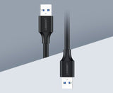 Ugreen USB 2.0 (macho) - cabo USB 2.0 (macho) 05 m preto (US128 10308)