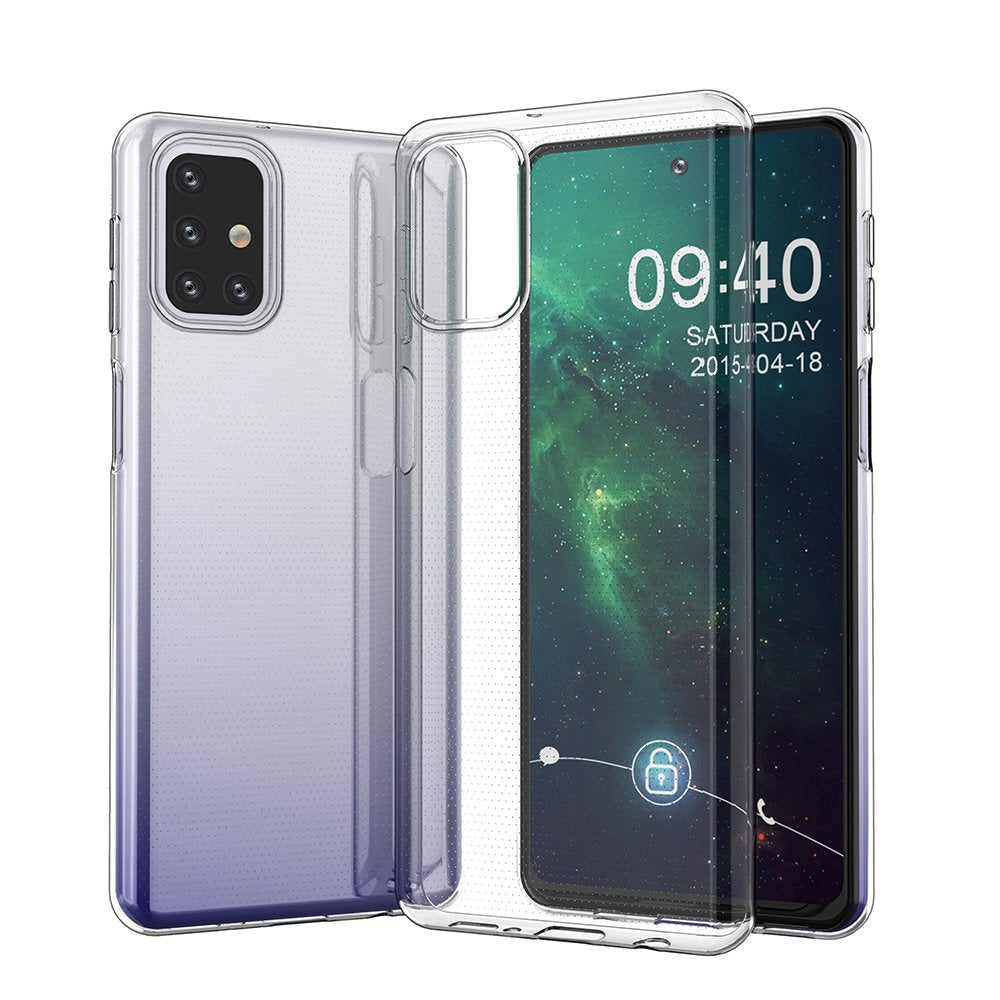 Capa ultra clara de 05 mm em gel TPU para Samsung Galaxy M31s transparente