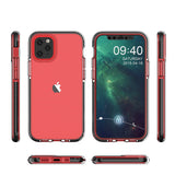 Capa protetora de gel TPU transparente com moldura colorida para iPhone 12 Pro  -  iPhone 12 preto