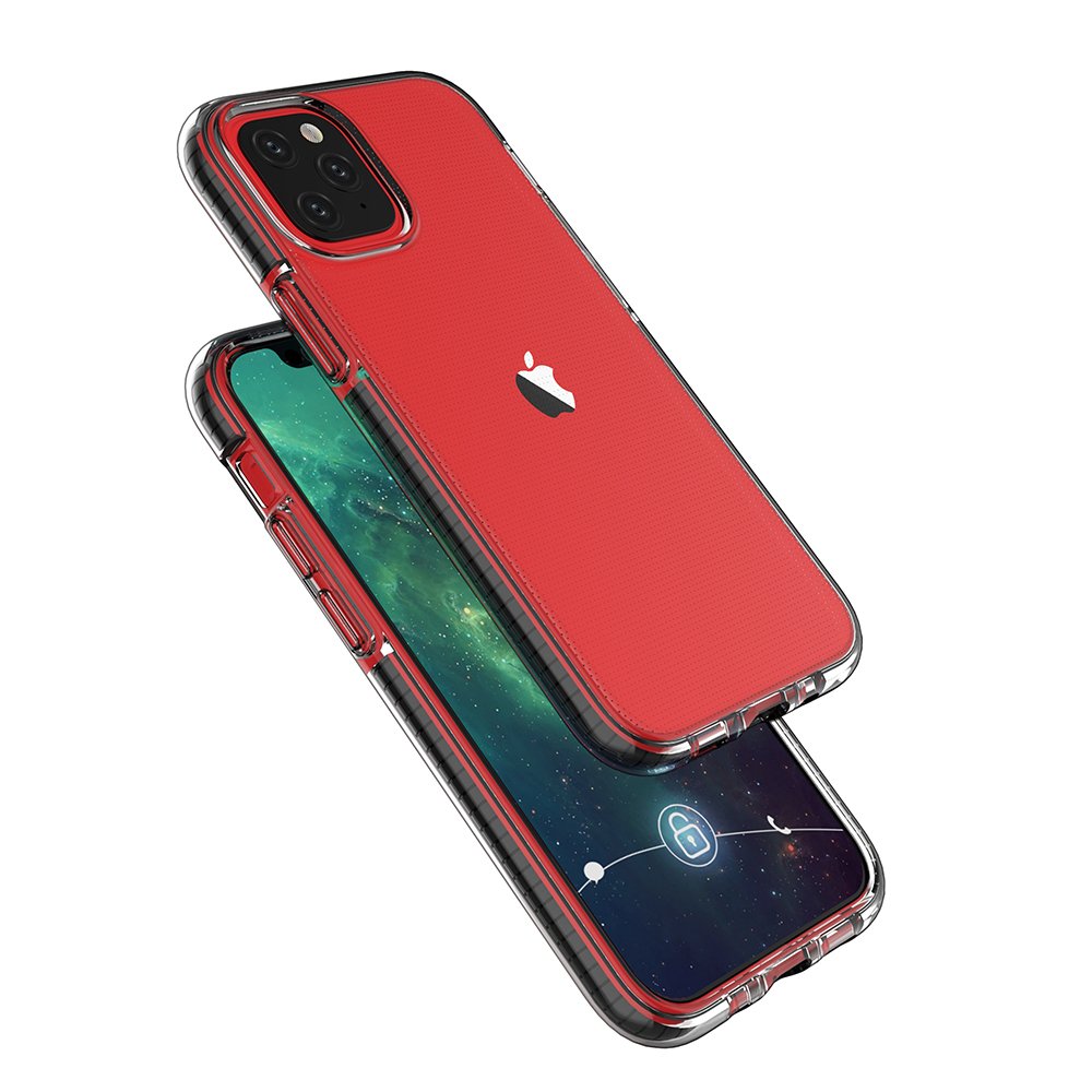 Capa protetora de gel TPU transparente com moldura colorida para iPhone 12 Pro  -  iPhone 12 amarelo