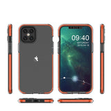 Capa protetora de gel de TPU transparente com moldura colorida para iPhone 12 Pro Max azul escuro