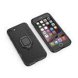 Ring Armor Case Kickstand Capa resistente e resistente para iPhone SE 2020  -  iPhone 8  -  iPhone 7 preto