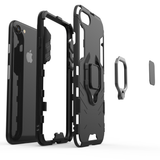 Ring Armor Case Kickstand Capa resistente e resistente para iPhone SE 2020  -  iPhone 8  -  iPhone 7 preto