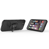 Ring Armor Case Kickstand Capa resistente e resistente para iPhone SE 2020  -  iPhone 8  -  iPhone 7 preto