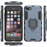 Ring Armor Case Kickstand Capa resistente e resistente para iPhone SE 2020  -  iPhone 8  -  iPhone 7 azul