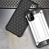 Capa Hybrid Armor Capa resistente e resistente para Samsung Galaxy M51 prata
