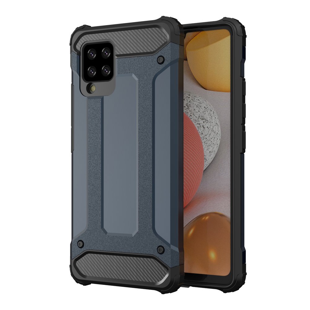 Capa Hybrid Armor Capa resistente e resistente para Samsung Galaxy A42 5G azul