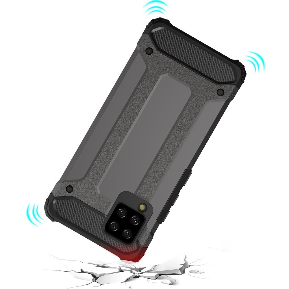 Capa Hybrid Armor Capa resistente e resistente para Samsung Galaxy A42 5G prata