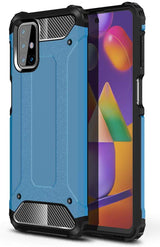 Capa Hybrid Armor Capa resistente e resistente para Samsung Galaxy M31s azul