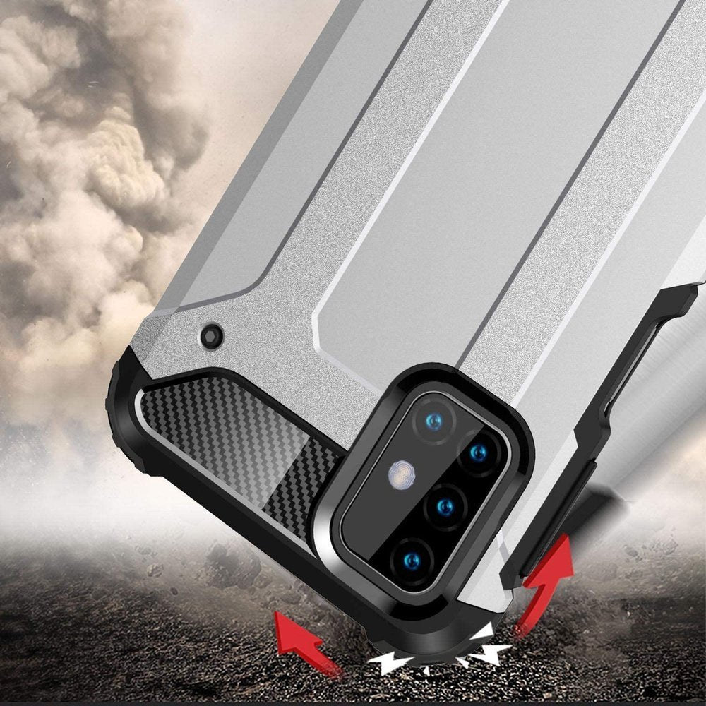 Capa Hybrid Armor Capa resistente e resistente para Samsung Galaxy M31s azul