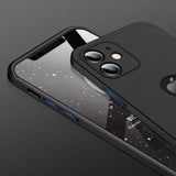 GKK 360 Capa de proteção frontal e traseira capa de corpo inteiro iPhone 12 mini preto