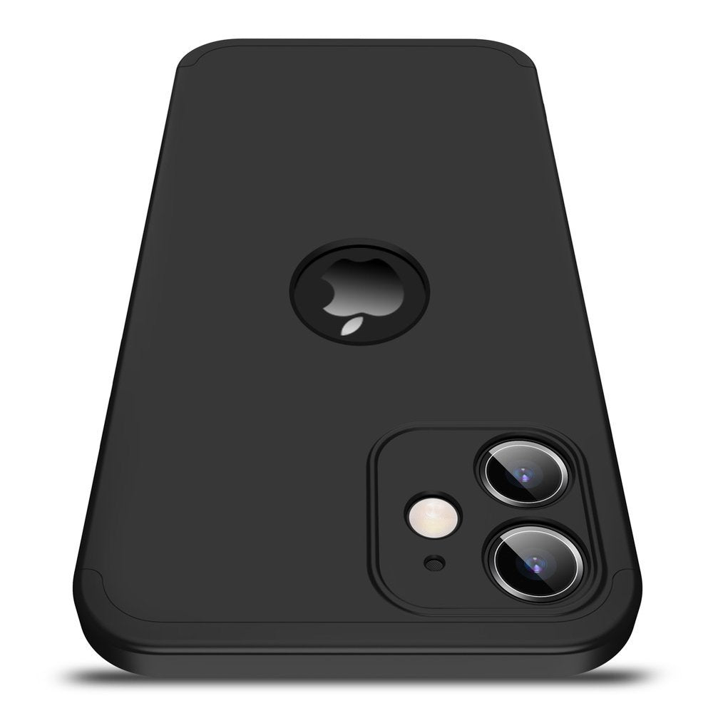 GKK 360 Capa de proteção frontal e traseira capa de corpo inteiro iPhone 12 mini preto
