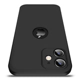 GKK 360 Capa de proteção frontal e traseira capa de corpo inteiro iPhone 12 mini preto