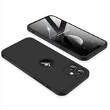 GKK 360 Capa de proteção frontal e traseira capa de corpo inteiro iPhone 12 mini preto