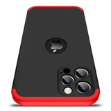 Capa de proteção GKK 360 frontal e traseira capa de corpo inteiro iPhone 12 Pro  -  iPhone 12 preto-vermelho