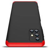 Capa de proteção GKK 360 frontal e traseira capa completa para Samsung Galaxy M31s preto-vermelho