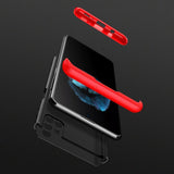Capa de proteção GKK 360 frontal e traseira capa completa para Samsung Galaxy M31s preto-vermelho