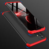 Capa de proteção GKK 360 frontal e traseira capa completa para Samsung Galaxy M31s preto-vermelho
