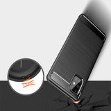 Capa carbono Capa flexível de TPU para Samsung Galaxy M31s preta