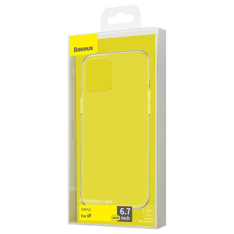 Baseus Simple Case Capa de gel flexível para iPhone 12 Pro Max Transparente (ARAPIPH67N-02)