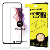 Protetor de tela super resistente de vidro temperado Wozinsky totalmente coberto com moldura compatível para Motorola One Fusion + (Fusion Plus) preto