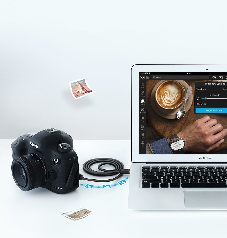 Ugreen USB - cabo mini USB 480 Mbps 15 m preto (US132 10385)