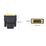 Ugreen HDMI (fêmea) - adaptador DVI 24 + 1 (macho) FHD 60 Hz preto (20124)